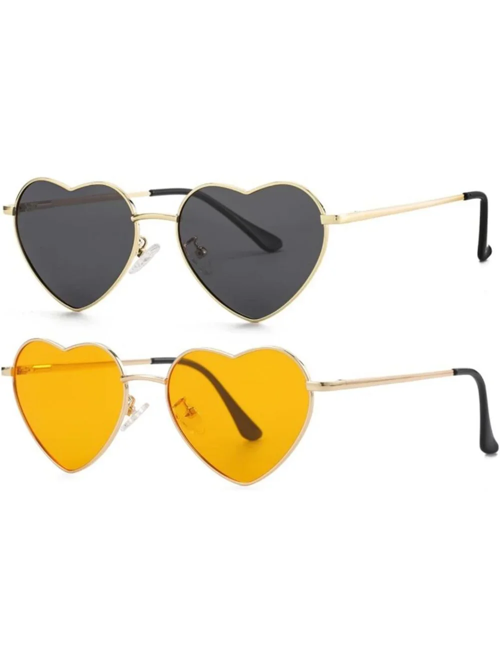 Chic Polarized Heart Sunglasses for Women | UV400 Protection | Trendy Metal